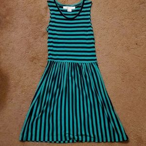 French Connection Women's sleevless, fit and flare striped dress - size 2